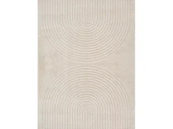 Alfombra Elisa Diseño Geométrico, Beige, 120 x 160 cm