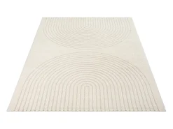 the carpet Alfombra De Salón^Alfombra Elisa Diseño Geométrico, , 120 x 160 cm Crema