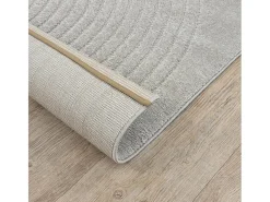 Alfombra Elisa Diseño Geométrico, Gris, 80 x 150 cm