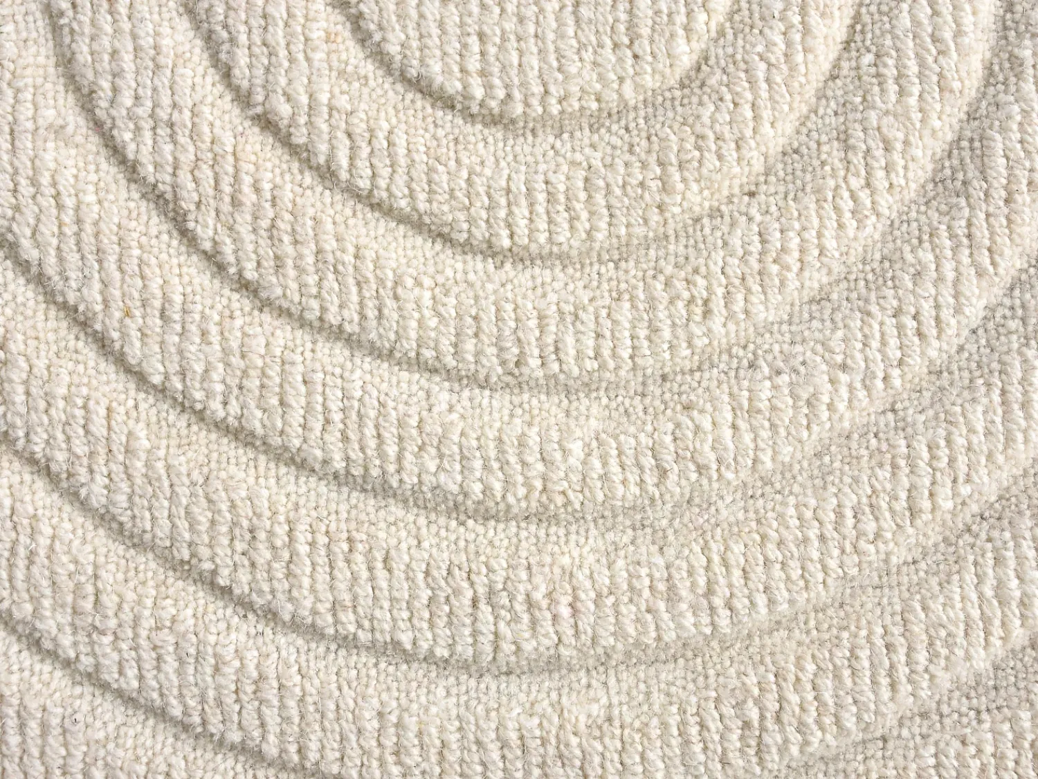 Sale OZAIA Alfombra en relieve 100% lana tufted a mano motivo abstracto, 200 x 290 cm, , LISANDRA Marfil