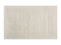 Sale OZAIA Alfombra en relieve 100% lana tufted a mano motivo abstracto, 200 x 290 cm, , LISANDRA Marfil