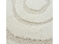 Alfombra Everest 3D moderna - Crema - 160 cm Redonda