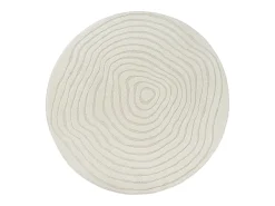 Alfombra Everest 3D moderna - Crema - 160 cm Redonda