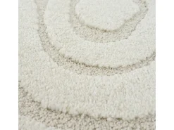 Best the carpet Alfombra Everest 3D moderna - - 200 cm Redonda Crema