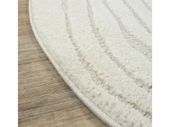 Best the carpet Alfombra Everest 3D moderna - - 200 cm Redonda Crema