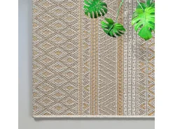 the carpet Alfombra De Exterior^Alfombra Exterior Interior diseño moderno - Beige Amarillo - 200 x 280 cm - CALGARY Dorado