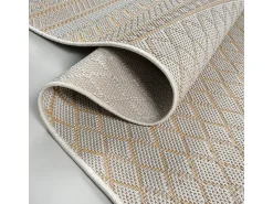 the carpet Alfombra De Exterior^Alfombra Exterior Interior diseño moderno - Beige Amarillo - 200 x 280 cm - CALGARY Dorado