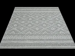 Alfombra Exterior Interior diseño moderno - Gris - 140 x 200 cm - CALGARY