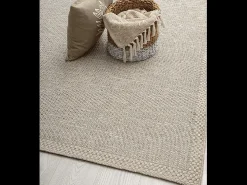 Alfombra Exterior Interior diseño moderno - Beige gris - 120 x 160 cm - CALGARY