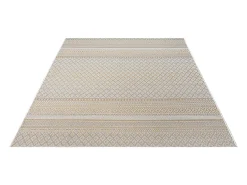 Alfombra Exterior Interior diseño moderno - Beige Amarillo - 80 x 150 cm - CALGARY