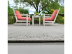 the carpet Alfombra Exterior Interior diseño moderno - Beige Amarillo - 240 x 340 cm - CALGARY Dorado