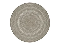 Hot Alfombra exterior redonda - intérieur-extérieur - lino - diam.120 cm - SILVANA Color natural claro