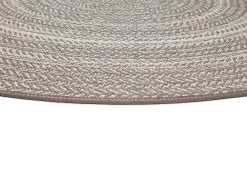 Hot Alfombra exterior redonda - intérieur-extérieur - lino - diam.120 cm - SILVANA Color natural claro
