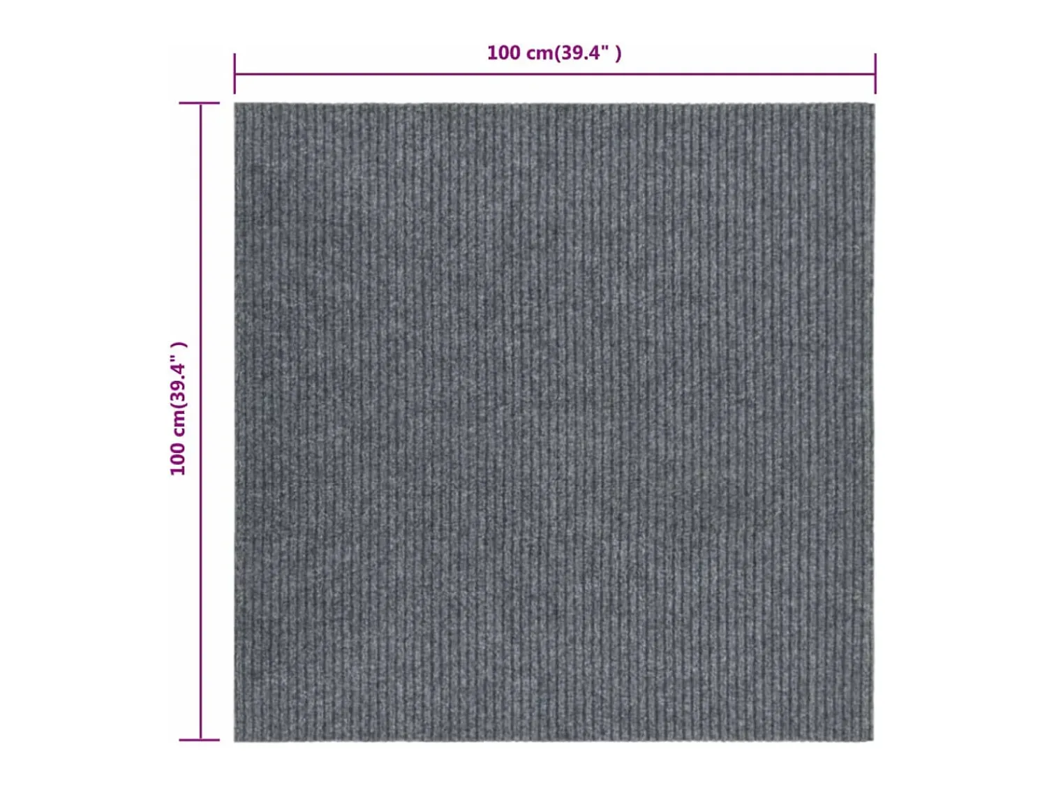 Online Clicnbuy Alfombra felpudo atrapasuciedad 100x100 cm Gris