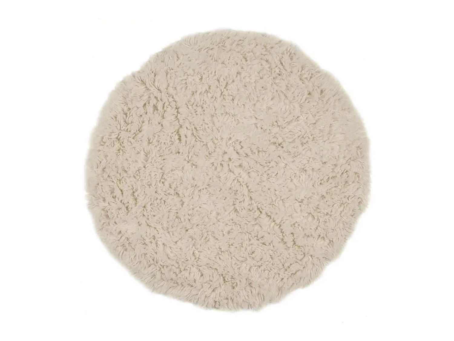 New Alfombra Flokati de Grecia 250x250 cm Naturaleza Flokos 1250 Color natural claro