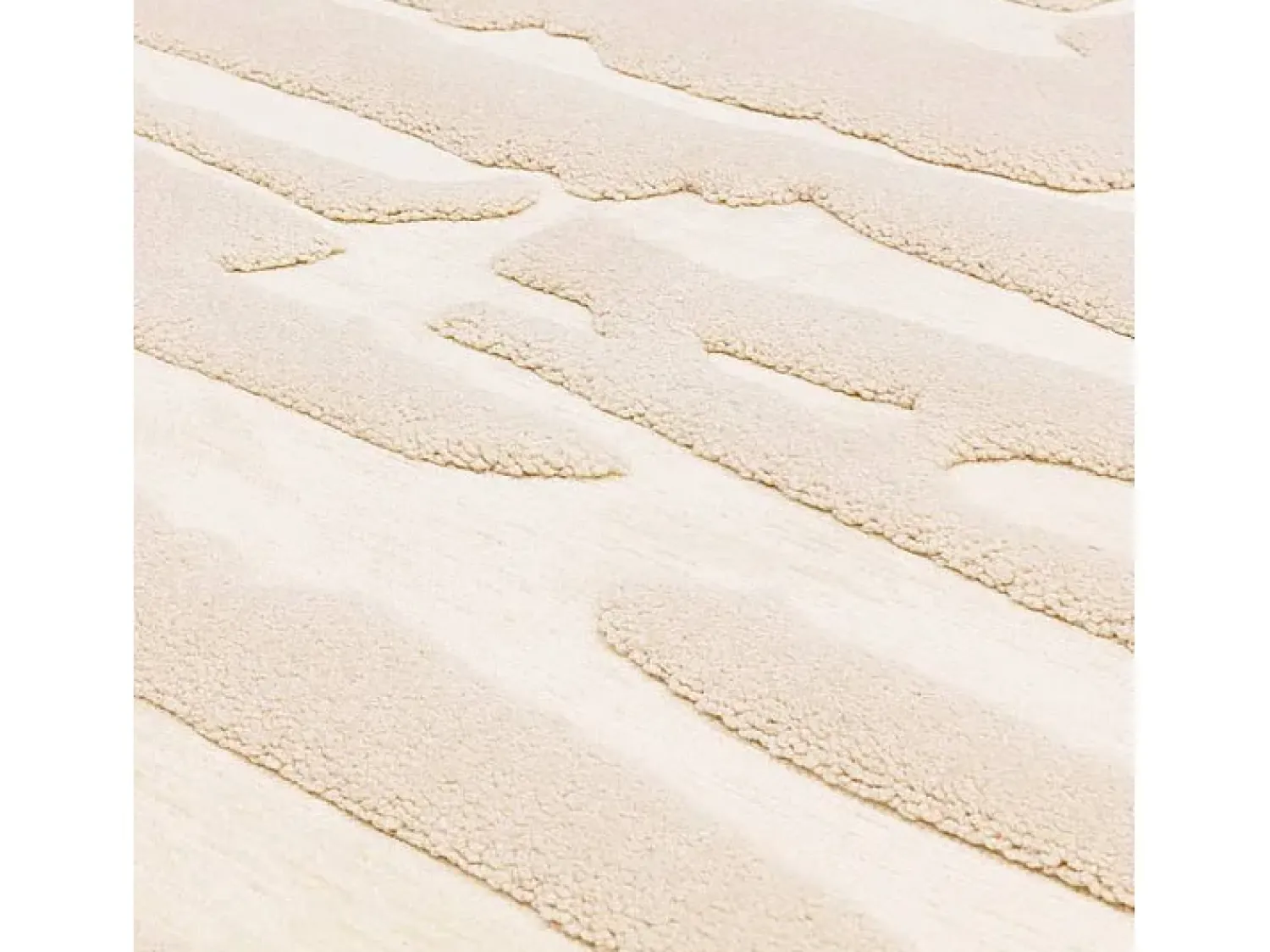 New Alfombra geométrica - 160x230cm - crema - Valley Path Blanco roto