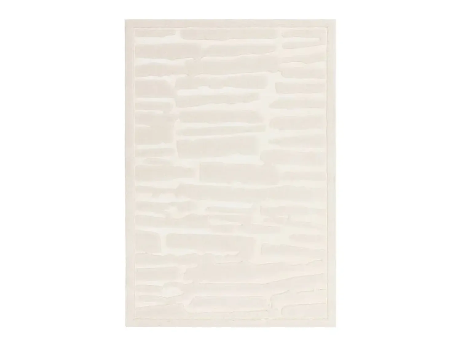 New Alfombra geométrica - 160x230cm - crema - Valley Path Blanco roto