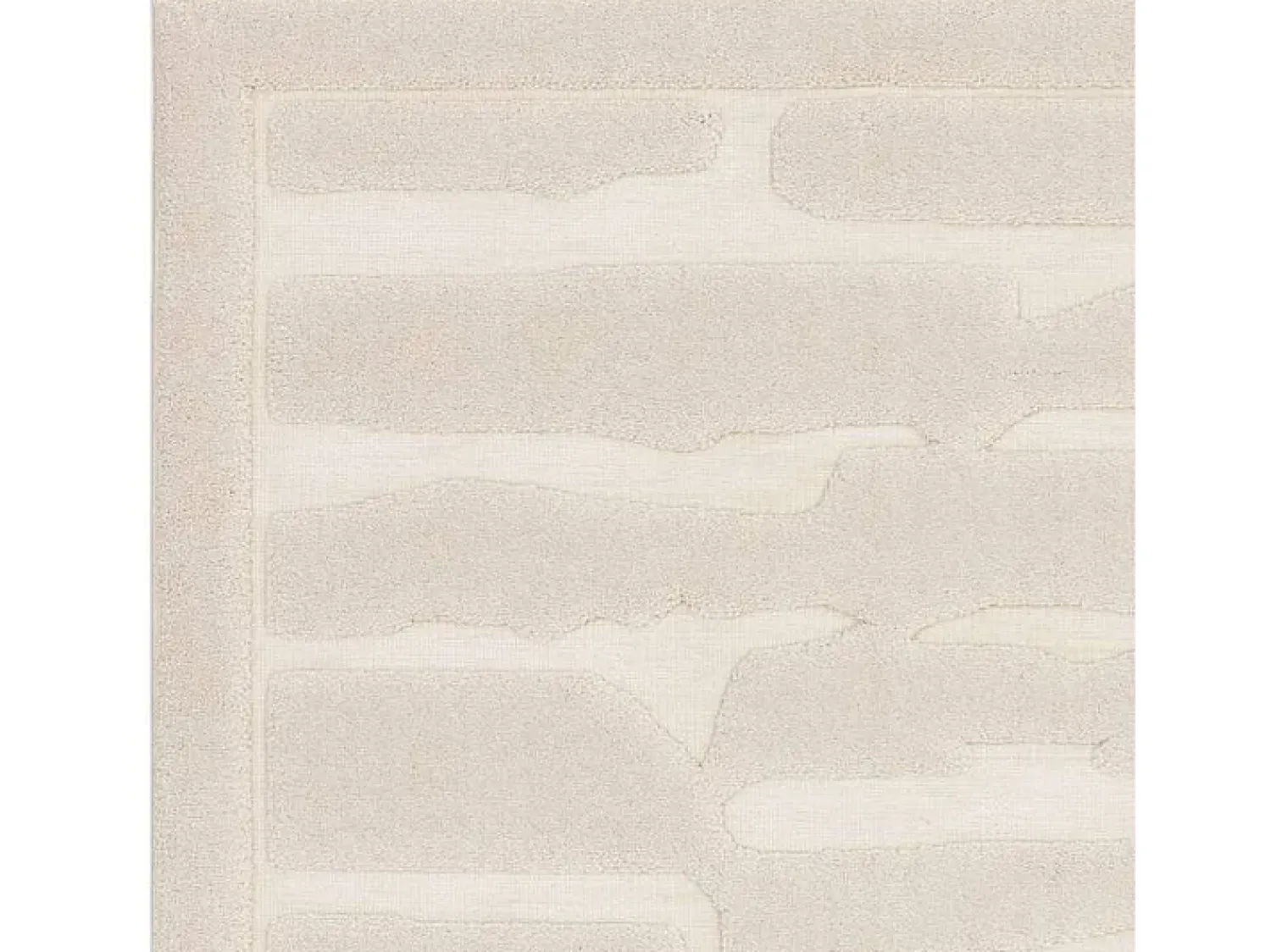 New Alfombra geométrica - 160x230cm - crema - Valley Path Blanco roto
