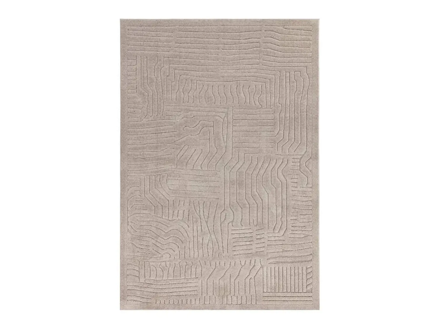 Online Alfombra geométrica - 200x290cm - beige - Valley Route Topo