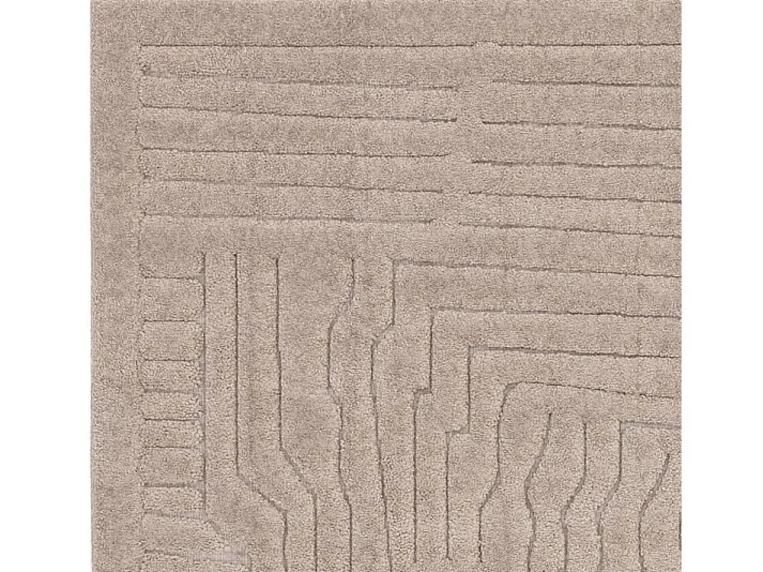 Online Alfombra geométrica - 200x290cm - beige - Valley Route Topo