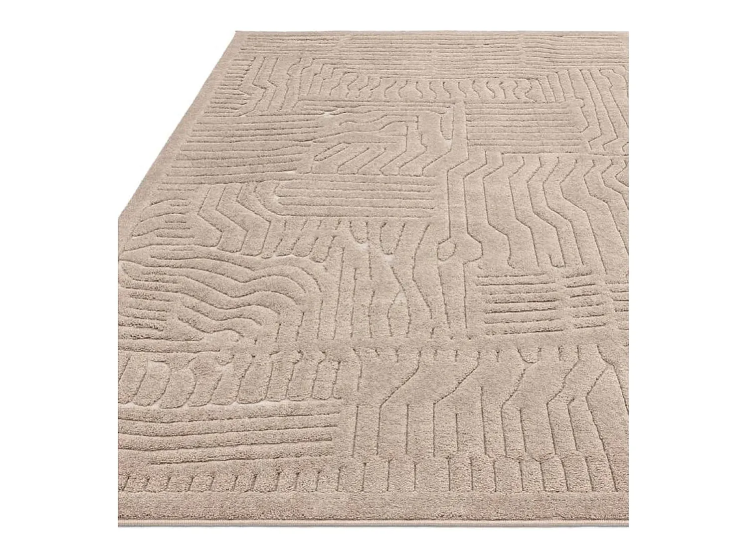 Online Alfombra geométrica - 200x290cm - beige - Valley Route Topo