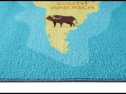 the carpet Alfombra De Salón|Alfombra Infantil^Alfombra Happy Life de Aprendizaje - - 200 cm Redonda Azul