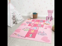 the carpet Alfombra De Salón|Alfombra Infantil^Alfombra Happy Life Juego Princesa - - 160x220 cm Rosa