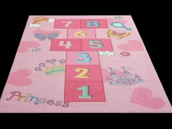the carpet Alfombra De Salón|Alfombra Infantil^Alfombra Happy Life Juego Princesa - - 160x220 cm Rosa