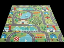 the carpet Alfombra De Salón|Alfombra Infantil^Alfombra Happy Life Juego - - 120x160 cm Verde