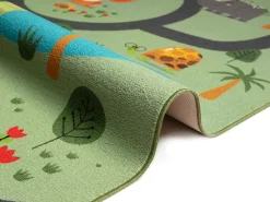 the carpet Alfombra De Salón|Alfombra Infantil^Alfombra Happy Life Juego Safari - - 140x200 cm Verde