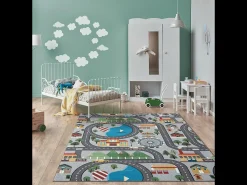 Alfombra Happy Life Juego - Gris - 80x150 cm