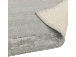Alfombra De Salón^Alfombra hecha a mano Alfombra hecha a mano de lana y viscosa - 160x230cm - Plata - Ascot Plateado