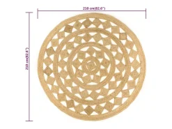 Hot Clicnbuy Alfombra hecha a mano de yute trenzado 210 cm Marru00f3n