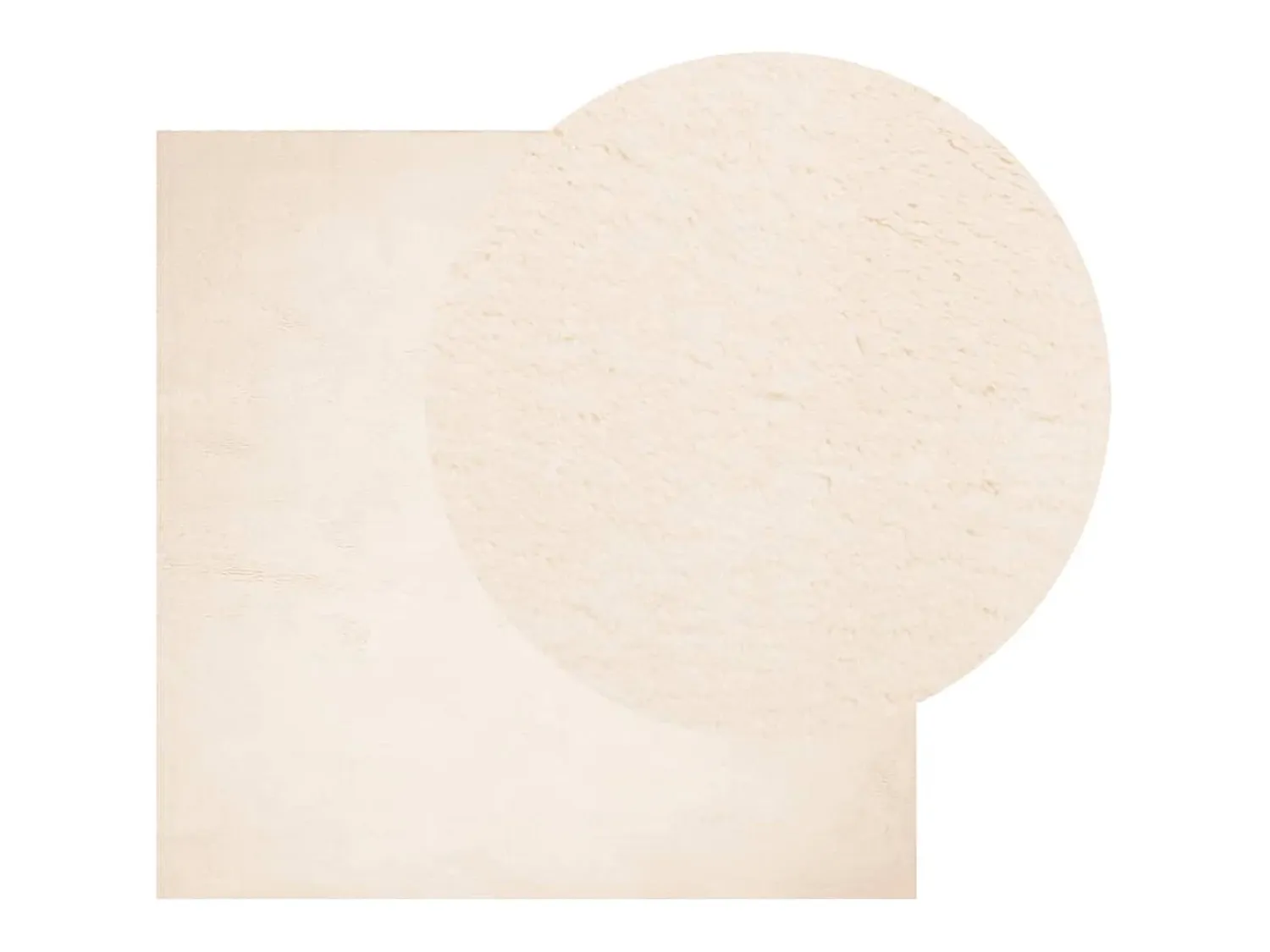 Alfombra De Cocina|Alfombra Redonda^Alfombra HUARTE de pelo corto suave y lavable 120x120 cm Beige