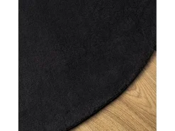 Online Alfombra HUARTE de pelo corto suave y lavable en color Ø 100 cm Negro