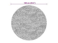 Online Alfombra HUARTE de pelo corto suave y lavable en color Ø 100 cm Negro