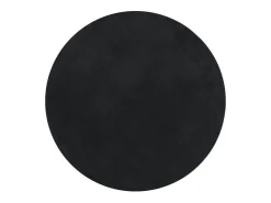 Online Alfombra HUARTE de pelo corto suave y lavable en color Ø 100 cm Negro