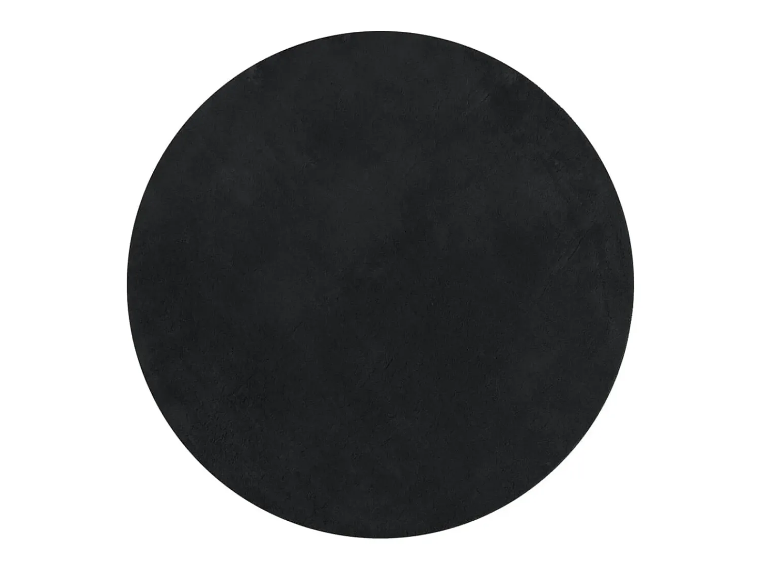 Online Alfombra HUARTE de pelo corto suave y lavable en color Ø 100 cm Negro
