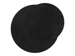 Online Alfombra HUARTE de pelo corto suave y lavable en color Ø 100 cm Negro