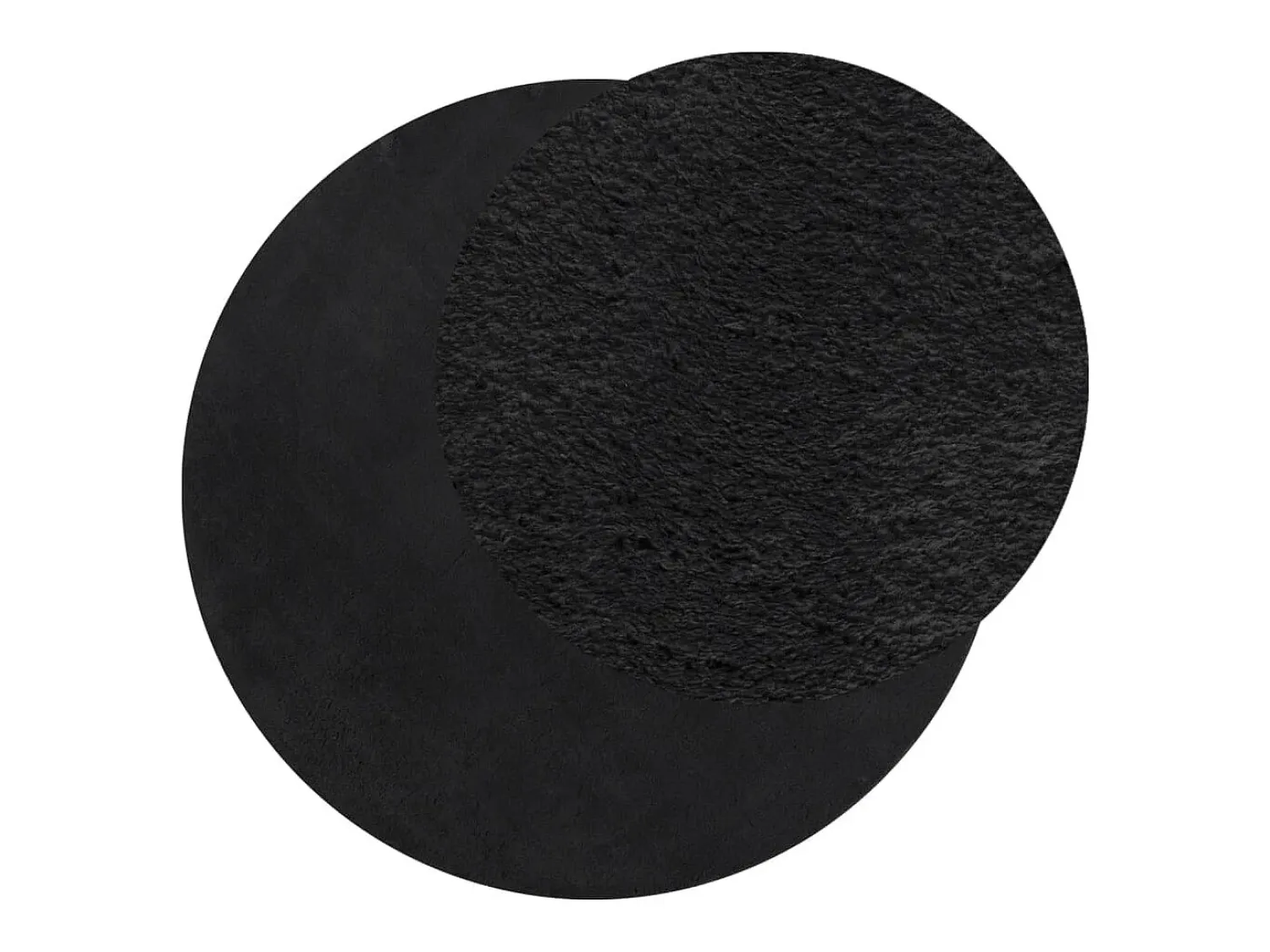Online Alfombra HUARTE de pelo corto suave y lavable en color Ø 100 cm Negro