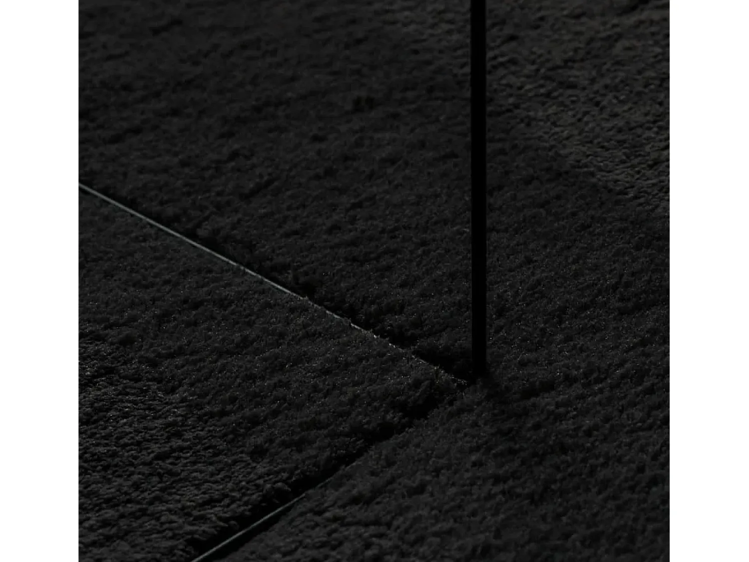 Online Alfombra HUARTE de pelo corto suave y lavable en color Ø 100 cm Negro
