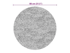 Alfombra HUARTE de pelo corto suave y lavable en color beige, Ø 80 cm