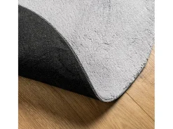 Alfombra HUARTE de pelo corto suave y lavable, gris, Ø 100 cm