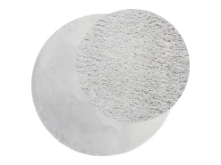 Alfombra HUARTE de pelo corto suave y lavable, gris, Ø 100 cm