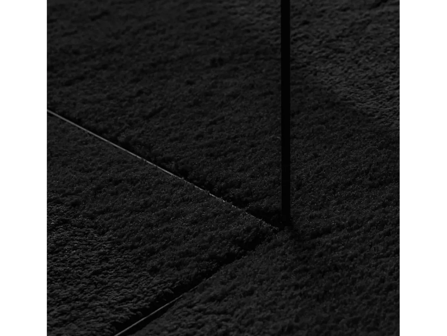 Alfombra De Cocina|Alfombra Redonda^Alfombra HUARTE de pelo corto suave y lavable negra 200x200 cm Negro