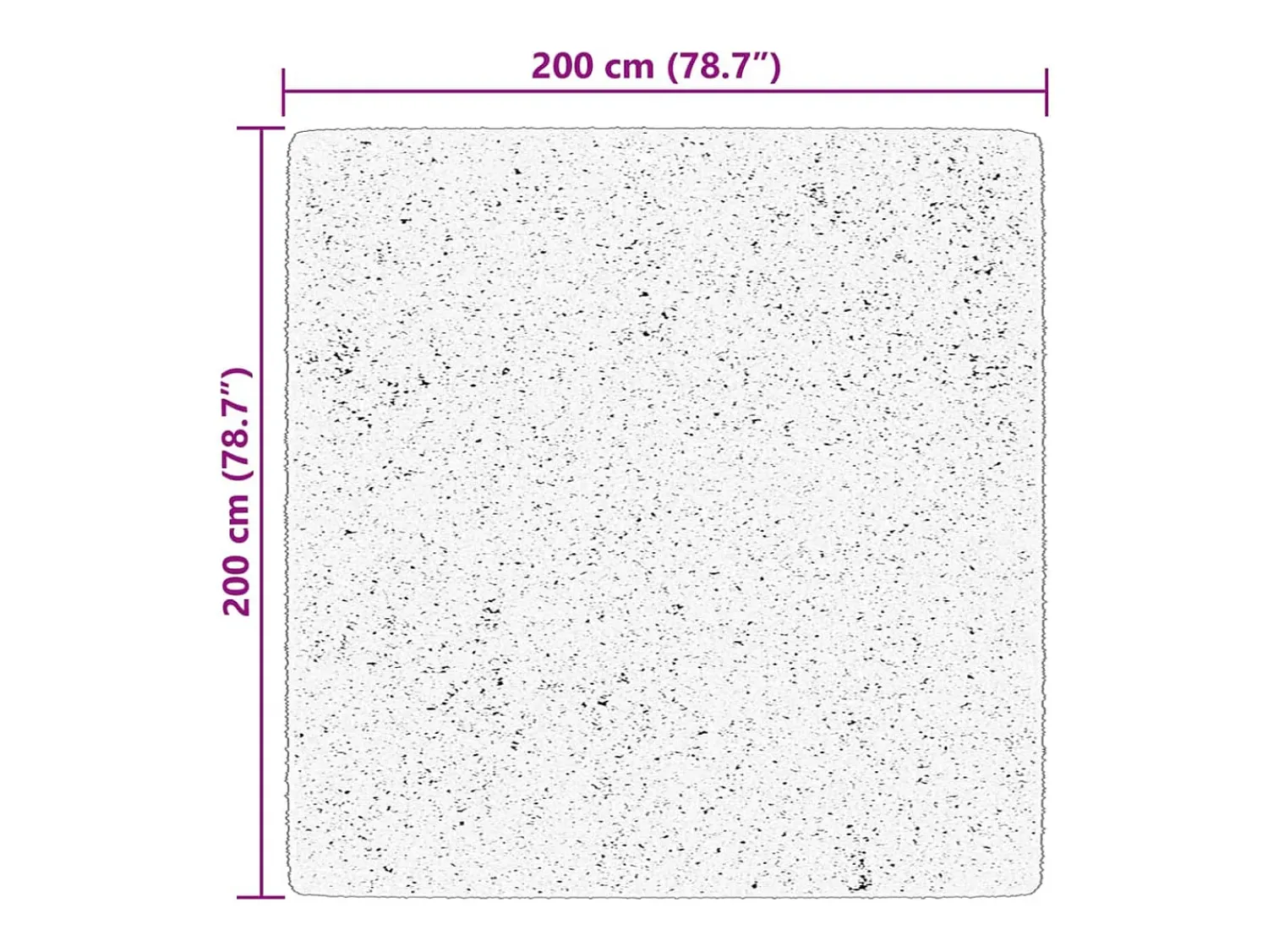 Alfombra De Cocina|Alfombra Redonda^Alfombra HUARTE de pelo corto suave y lavable negra 200x200 cm Negro