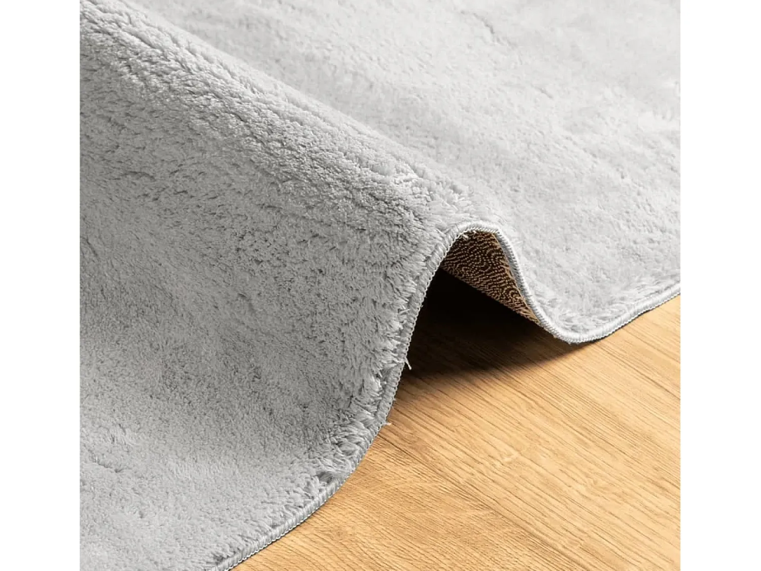 Online Alfombra HUARTE de pelo corto suave y lavable en 80x150 cm Gris