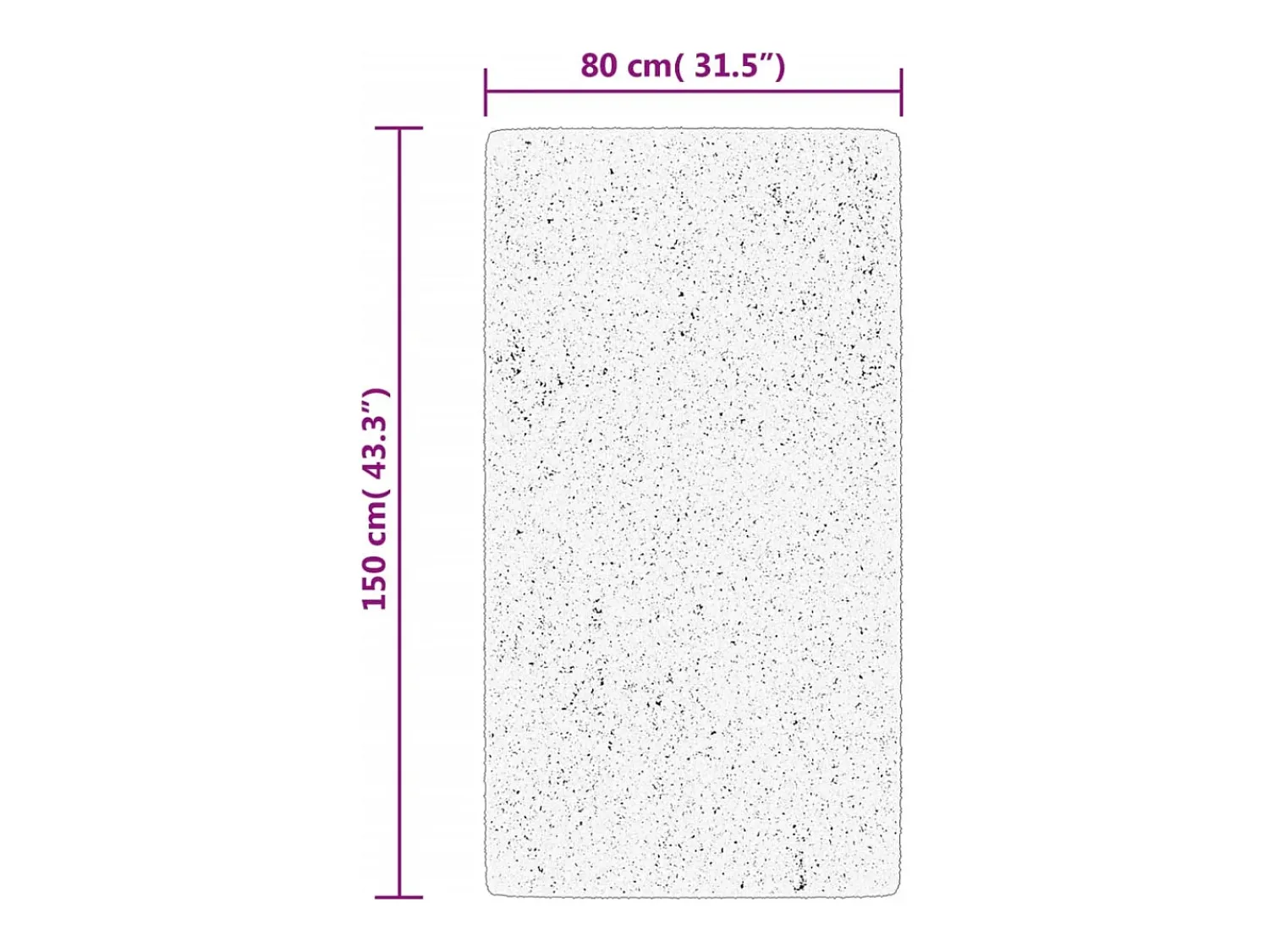 Online Alfombra HUARTE de pelo corto suave y lavable en 80x150 cm Gris