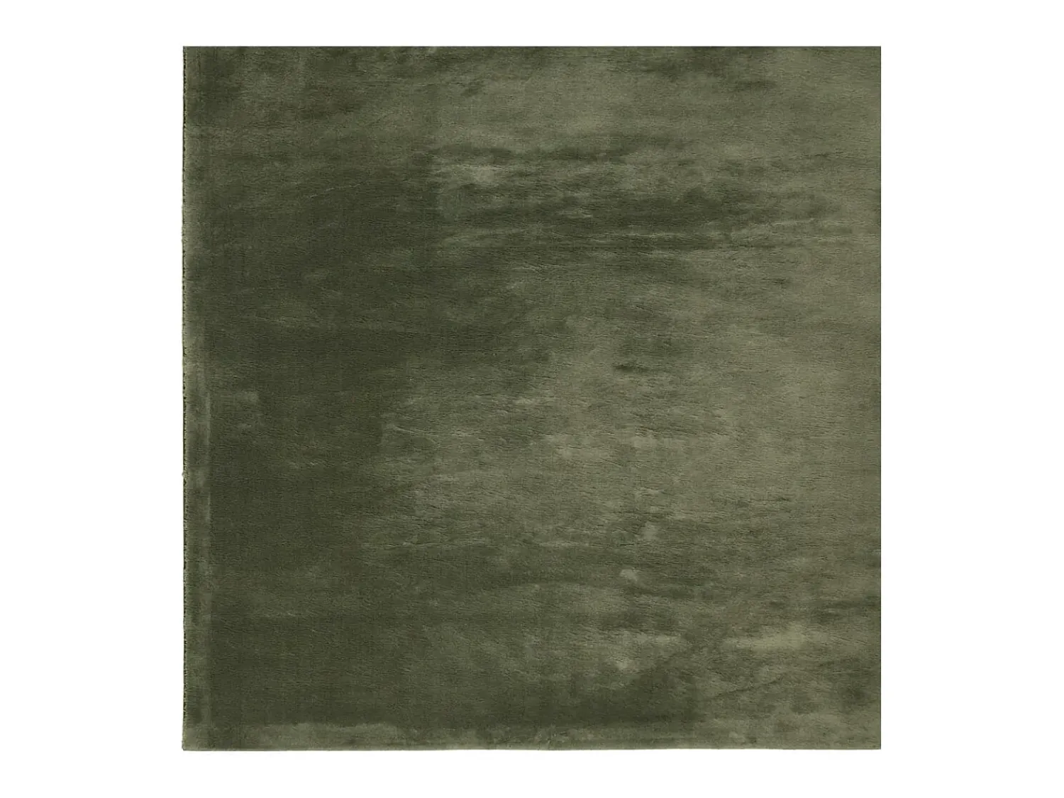 Clearance Alfombra HUARTE de pelo corto suave y lavable color bosque 240x240 cm Verde