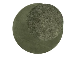 Alfombra HUARTE de pelo corto suave y lavable, verde bosque, Ø 100 cm